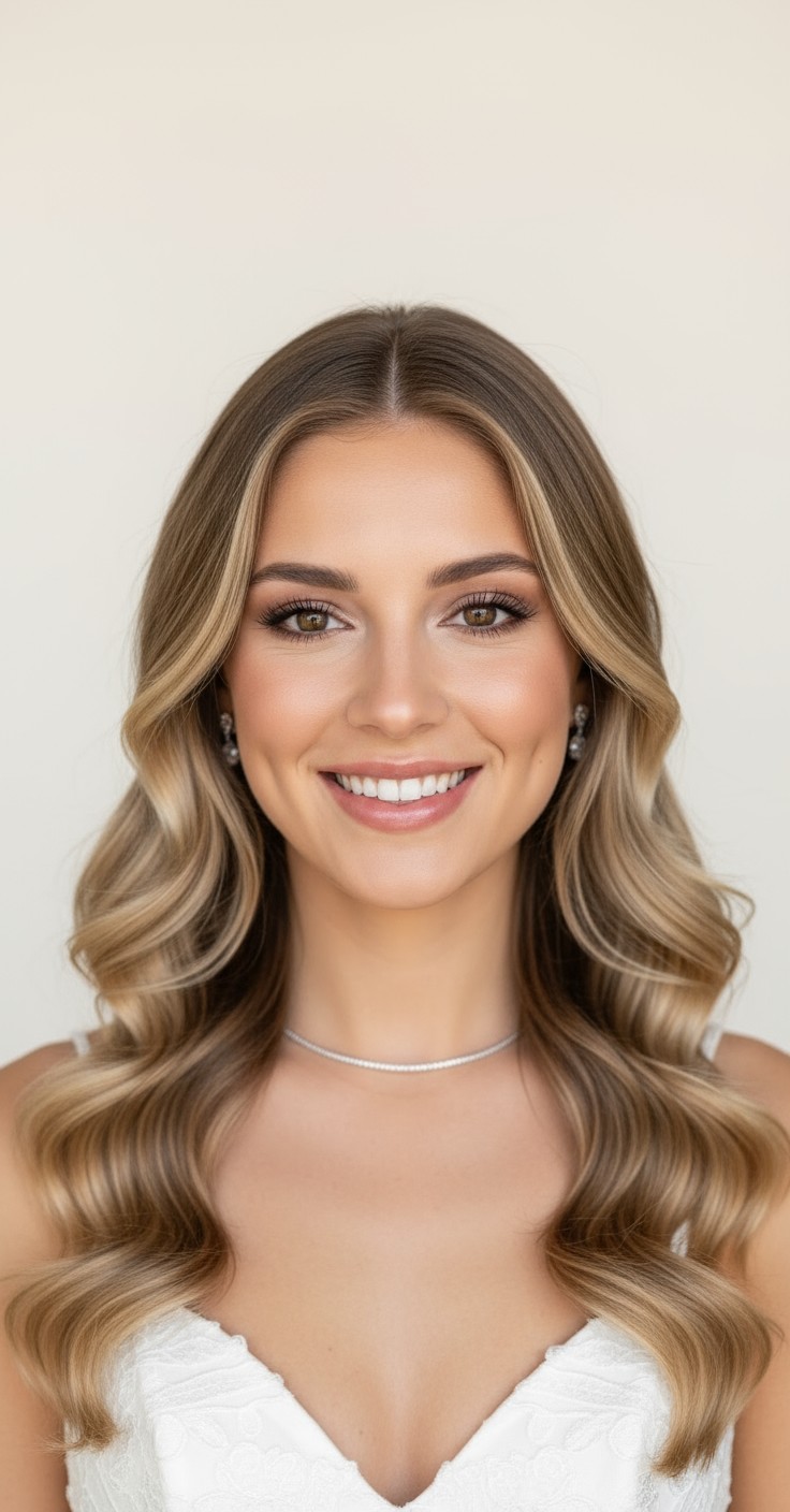 After Curly Hair Down Wedding